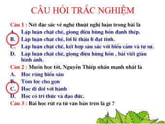 Bài giảng môn Ngữ văn Lớp 8 - Phân tích bài đọc Thuế máu (Nguyễn Ái Quốc)