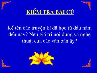 Bài giảng Ngữ văn 8 - Đọc văn Tiết 39: Tông tin về ngày Trái đất năm 2000