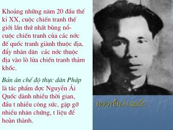 Bài giảng Ngữ văn 8 - Phân tích tác phẩm Thuế máu (Nguyễn Ái Quốc)