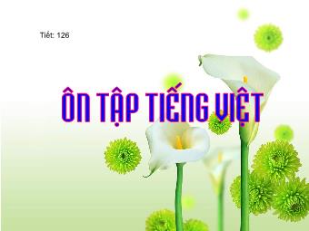 Bài giảng Ngữ văn 8 - Tiết 126: Ôn tập Tiếng Việt (Bản đẹp)