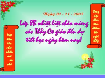 Bài giảng Ngữ văn 8 - Tiết 37: Tiếng Việt Nói quá - Năm học 2007-2008