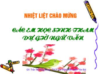 Bài giảng Ngữ văn 8 - Tiết 49: Bài toán dân số - Trần Thị Hồng Dung