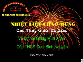 Bài giảng Ngữ văn 8 - Văn bản: Nước Đại Việt ta - Trường THCS Bình Nguyên