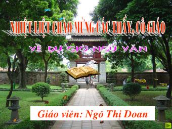 Bài giảng Ngữ văn Khối 8 - Tiếng Việt Tiết 91: Câu phủ định - Ngô Thị Doan