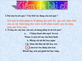 Bài giảng Ngữ văn Khối 8 - Tiết 40: Tiếng Việt Nói giảm nói tránh (Bản hay)