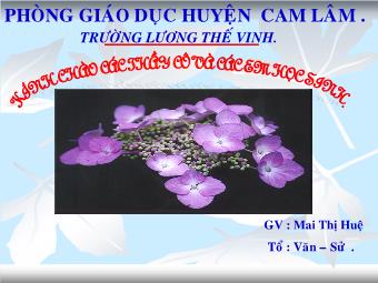 Bài giảng Ngữ văn Lớp 8 - Tiết 102: Luyện tập xây dựng và trình bày luận điểm - Mai Thị Huệ