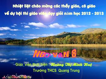 Bài giảng Ngữ văn Lớp 8 - Tiết 105: Phân tích bài đọc Thuế máu (Nguyễn Ái Quốc) - Hoàng Thị Minh Huệ