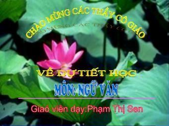 Bài giảng Ngữ văn Lớp 8 - Tiết 125: Tổng kết văn bản thơ Việt Nam - Phạm Thị Sen