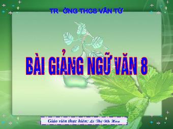 Bài giảng Ngữ văn Lớp 8 - Tiết 77: Quê hương (Tế Hanh) - Lê Thị Như Hoa