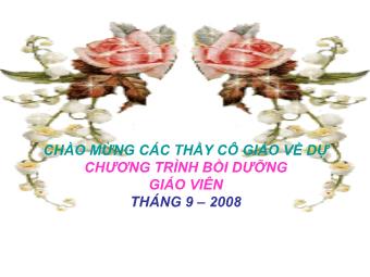 Chuyên đề Đổi mới phương pháp dạy học Tập làm văn ở THCS - Năm học 2008-2009