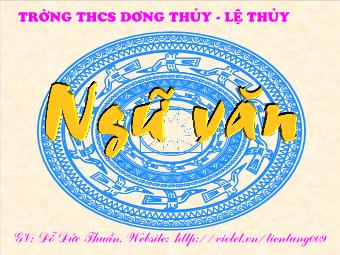 Bài giảng môn Ngữ văn 8 - Phân tích văn bản Tiết 105: Thuế máu - Đỗ Đức Thuần