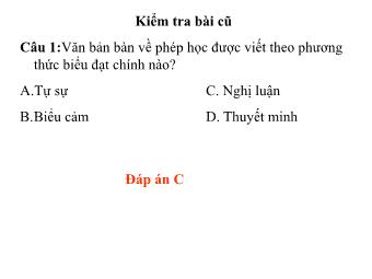 Bài giảng môn Ngữ văn 8 - Phân tích văn bản Tiết 105: Thuế máu