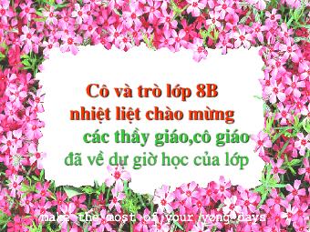 Bài giảng môn Ngữ văn Khối 8 - Bài 7: Tình thái từ