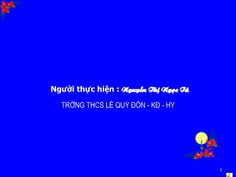 Bài giảng môn Ngữ văn Khối 8 - Tiết 30: Chiếc lá cuối cùng (O Hen-ri) - Nguyễn Thị Ngọc Tú