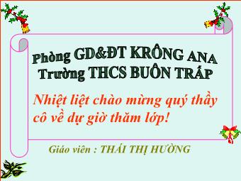 Bài giảng môn Ngữ văn Khối 8 - Tiết 49: Bài toán dân số (Thái An) - Thái Thị Hường