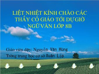 Bài giảng Ngữ văn Khối 8 - Bài 9: Nói quá - Nguyễn Văn Hùng