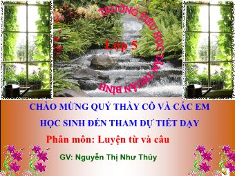 Bài giảng Ngữ văn Khối 8 - Câu ghép - Nguyễn Thị Như Thủy