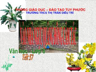 Bài giảng Ngữ văn Lớp 8 - Phân tích văn bản Tiết 57: Vào nhà ngục Quảng Đông cảm tác - Trường THCS Thị trấn Diêu Trì