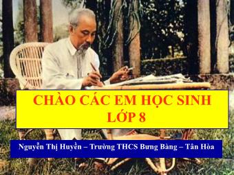 Bài giảng Ngữ văn Lớp 8 - Tiết 85: Ngắm trăng (Hồ Chí Minh) - Nguyễn Thị Huyền