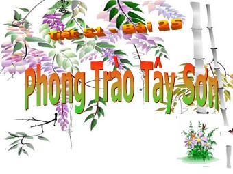 Bài giảng Lịch sử Khối 7 - Tiết 51, Bài 25: Phong trào Tây Sơn (Bản đẹp)