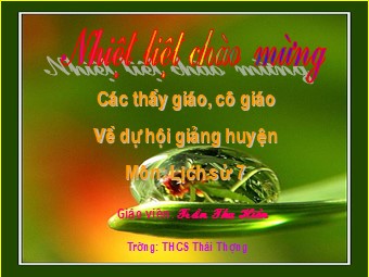 Bài giảng Lịch sử Lớp 7 - Bài 13: Nước Đại Việt ở thế kỉ XIII - Trần Thu Hiền