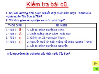 Bài giảng Lịch sử Lớp 7 - Bài 26: Quang Trung xây dựng đất nước (Bản mới)