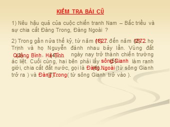 Bài giảng Lịch sử Lớp 7 - Tiết 49, Bài 23: Kinh tế, văn hóa thế kỷ XVI-XVIII