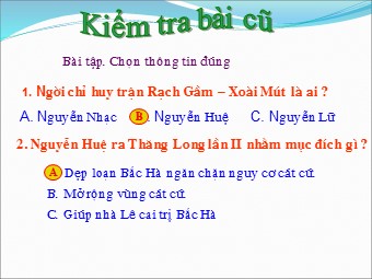 Bài giảng môn học Lịch sử Khối 7 - Bài 25: Phong trào Tây Sơn