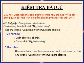 Bài giảng môn Lịch sử Khối 7 - Tiết 24, Bài 14: Ba lần kháng chiến chống quân xâm lược Mông Nguyên (Thế kỉ XIII)