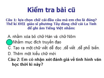 Bài giảng môn Lịch sử Lớp 7 - Bài 24: Khởi nghĩa nông dân đàng Ngoài thế kỉ XVIII