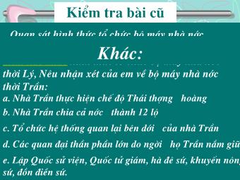 Bài giảng Lịch sử Khối 7 - Bài 13: Nước Đại Việt ở thế kỉ XIII (Bản mới)