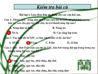 Bài giảng Lịch sử Khối 7 - Tiết 31, Bài 16: Sự suy sụp của nhà Trần cuối thế kỉ XIV