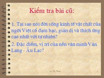 Bài giảng Lịch sử Lớp 10 - Bài 17: Văn minh Đại Việt - Lê Thị Thảo