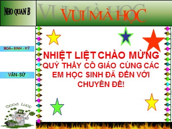 Chuyên đề tổ Sinh học