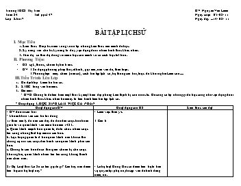 Giáo án Lịch sử Lớp 7 - Tiết 47: Bài tập lịch sử - Nguyễn Văn Liêm