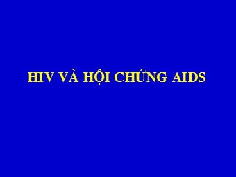 HIV và hội chứng AIDS