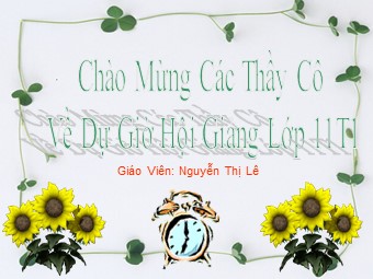 Bài giảng Sinh học Lớp 11 - Bài 23: Hướng động - Nguyễn Thị Lê