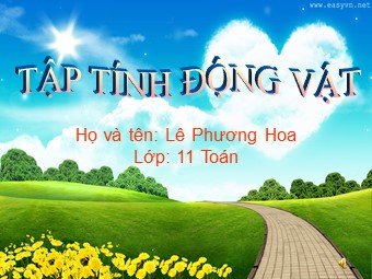 Bài giảng Sinh học Lớp 11 - Bài 31: Tập tính ở động vật - Lê Phương Hoa