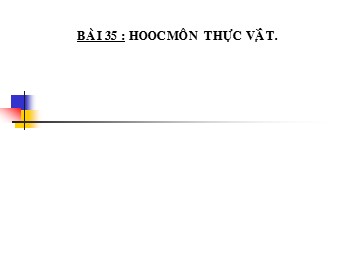 Bài giảng Sinh học Lớp 11 - Bài 35: Hoocmôn thực vật (Bản chuẩn kĩ năng)