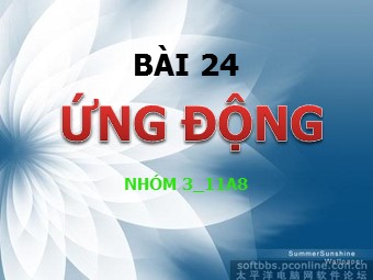 Bài thuyết trình Sinh học Lớp 11 - Bài 24: Ứng động