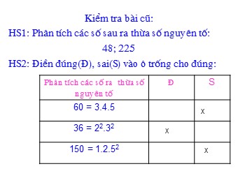 Bài giảng Đại số Lớp 6 - Cách xác định số lượng các ước của một số