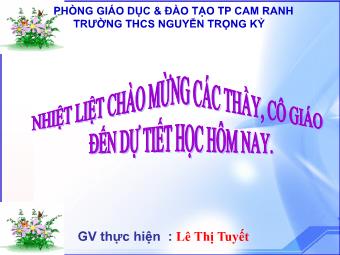 Bài giảng Đại số Lớp 6 - Chương 1 - Bài 13: Ước và bội - Lê Thị Tuyết