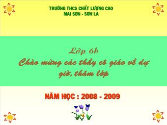 Bài giảng Đại số Lớp 6 - Chương 1 - Bài 14: Số nguyên tố. Hợp số, bảng số nguyên tố - Trường THCS Mai Sơn