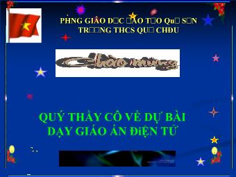 Bài giảng Đại số Lớp 6 - Chương 1 - Bài 14: Số nguyên tố. Hợp số, bảng số nguyên tố - Trường THCS Quế Châu