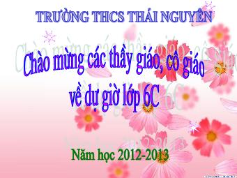 Bài giảng Đại số Lớp 6 - Chương 1 - Bài 16: Ước chung và bội chung - Trường THCS Thái Nguyên