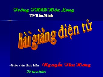 Bài giảng Đại số Lớp 6 - Chương 2 - Bài 1: Làm quen với số nguyên âm - Nguyễn Thu Hương