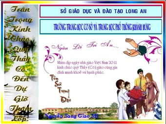 Bài giảng Đại số Lớp 6 - Chương 2 - Bài 1: Làm quen với số nguyên âm - Trường THCS Khánh Hưng