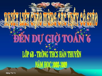 Bài giảng Đại số Lớp 6 - Chương 2 - Bài 5: Cộng hai số nguyên khác dấu - Trường THCS Hàn Thuyên