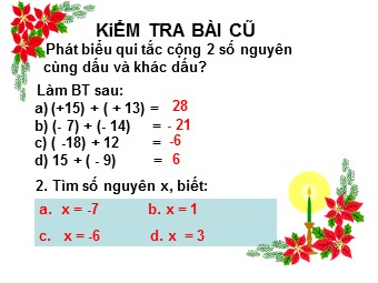 Bài giảng Đại số Lớp 6 - Chương 2 - Bài 8: Quy tắc dấu ngoặc (Chuẩn kĩ năng)