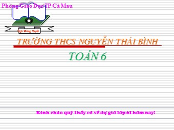 Bài giảng Đại số Lớp 6 - Chương 3 - Bài 4: Rút gọn phân số - Trường THCS Nguyễn Thái Bình